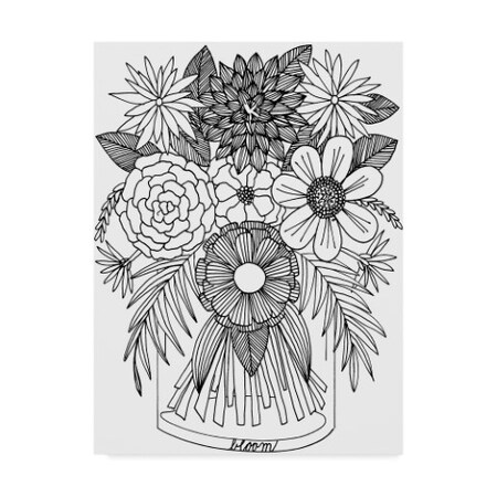 Trademark Fine Art Laura Miller 'Glass Vase Line Art' Canvas Art, 14x19 ALI42027-C1419GG